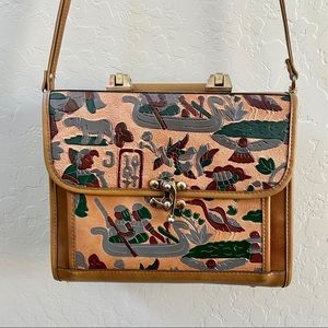 vintage leather crossbody bag